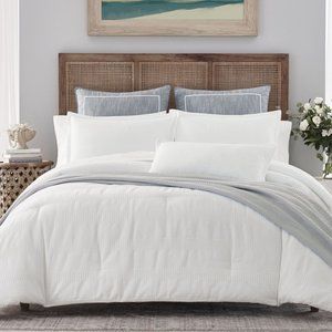 Nautica Home Hampton KING Duvet Cover & Shams Set White